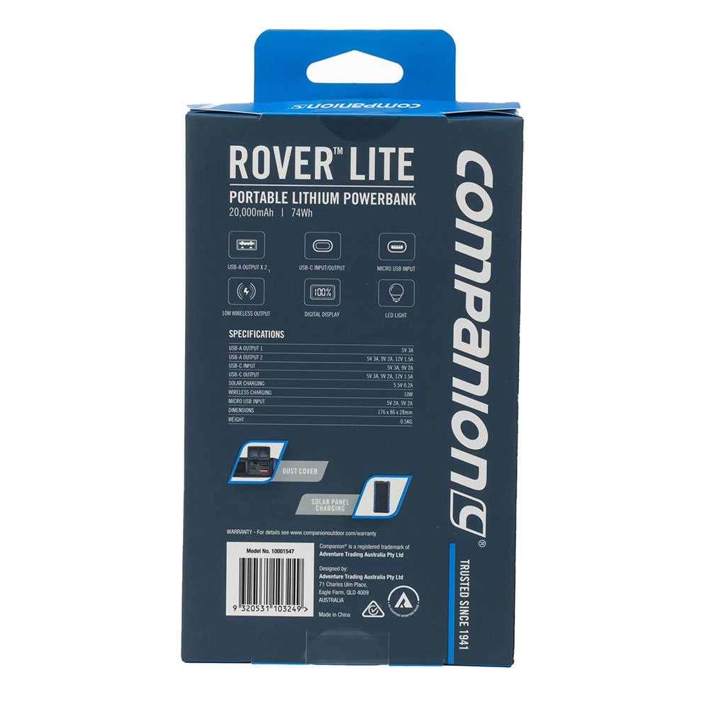 Companion Rover Lite Power Bank 20000mAh