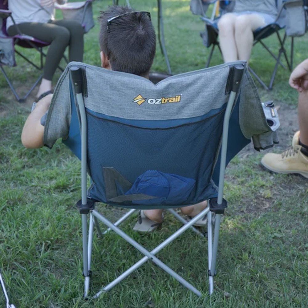 OZtrail Moon Camping Arm Chair Single Blue