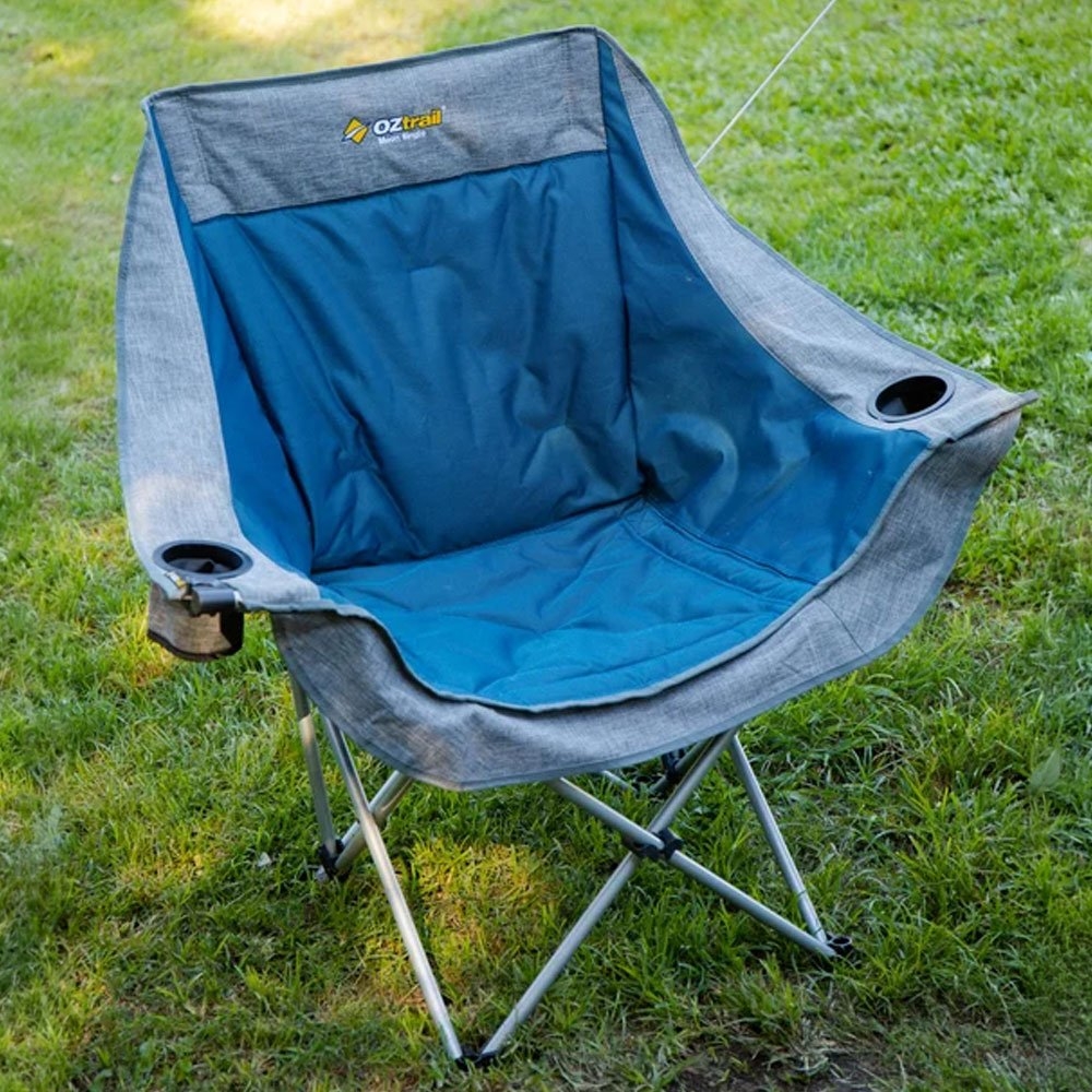 OZtrail Moon Camping Arm Chair Single Blue