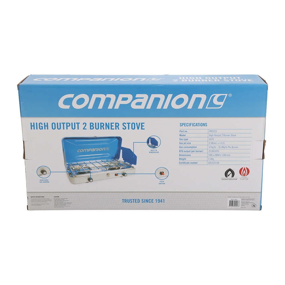 Companion High Output 2 Burner Stove 25000 BTU