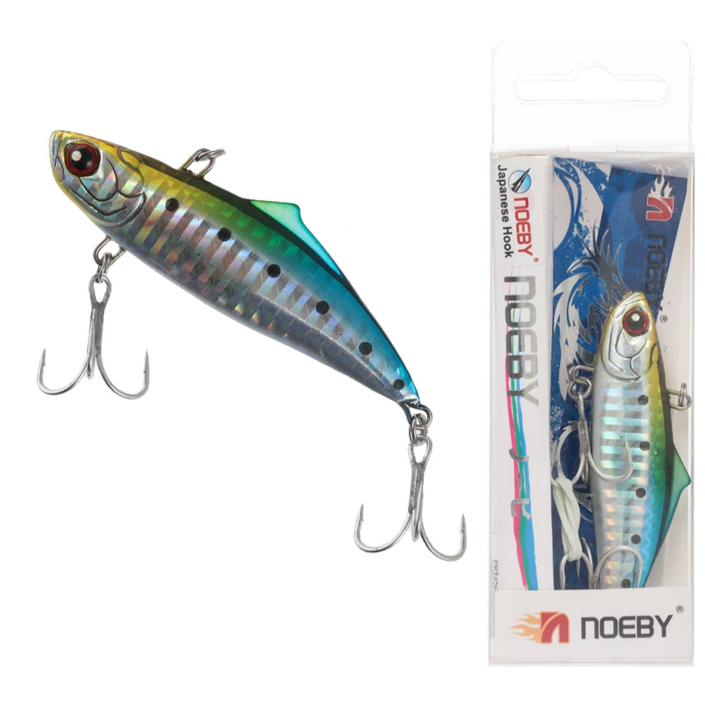 NOEBY Salt Vibe Lure 95mm 19g Green Silver