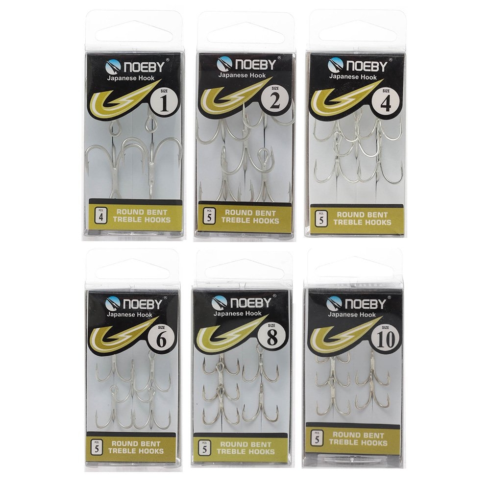 NOEBY High Carbon Triple Grip Treble Hook