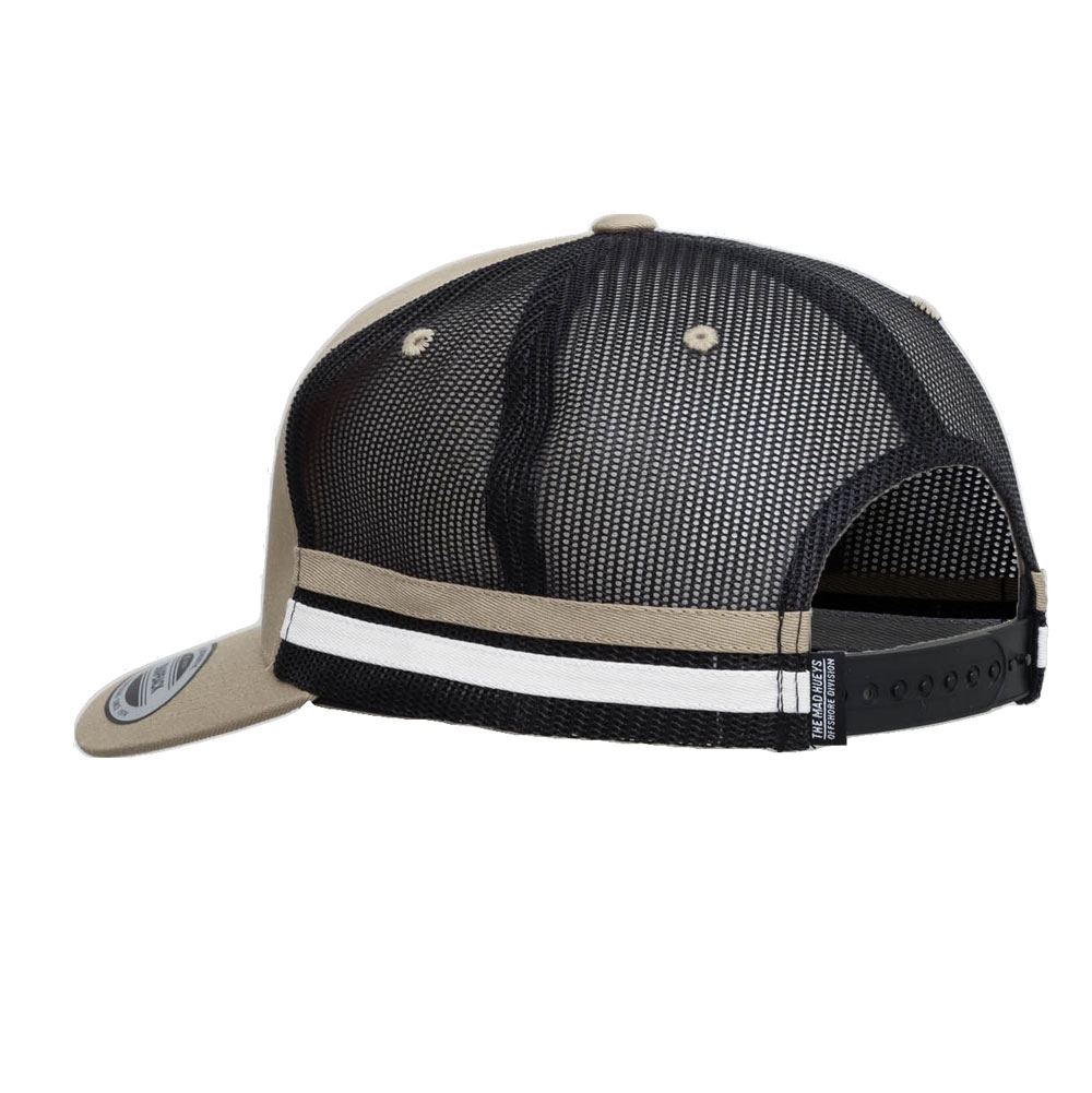 The Mad Hueys Born To Fish Twill Trucker Cap Tan