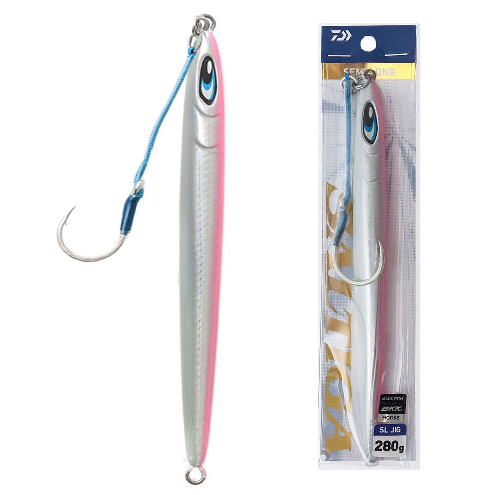 Daiwa Saltiga SL Jig 280g Adel Pink Glow Stripe