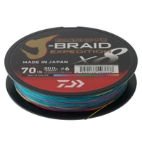 Daiwa X8 J-Braid Expedition Multi-Colour 300m 70lb PE6 Thumbnail Daiwa X8 J-Braid Expedition Multi-Colour 300m 70lb PE6
