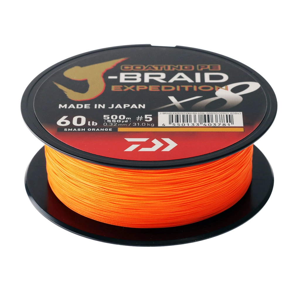 Daiwa X8 J-Braid Expedition Smash Orange 500m 60lb PE5 Daiwa X8 J-Braid Expedition Smash Orange 500m 60lb PE5