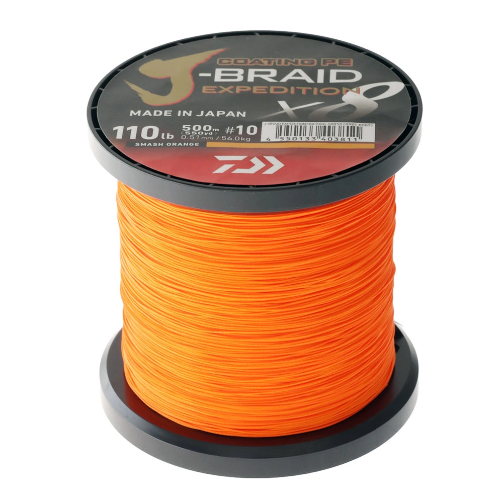Daiwa X8 J-Braid Expedition Smash Orange 500m 110lb PE10 Daiwa X8 J-Braid Expedition Smash Orange 500m 110lb PE10