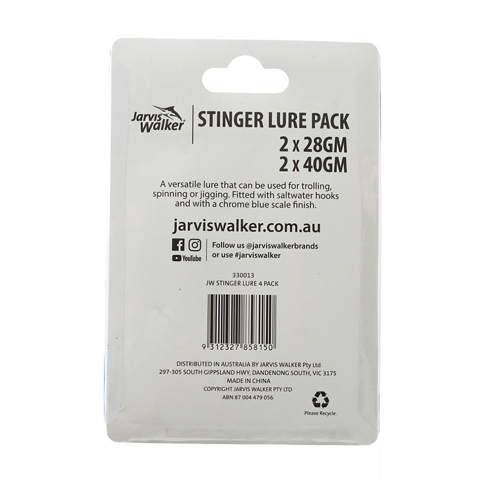 Jarvis Walker Stinger Lure 4 Pack 28g/40g