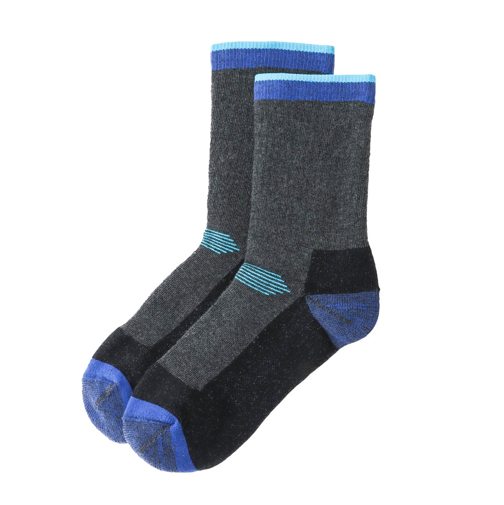 Black Shag Merino Winter Crew Socks