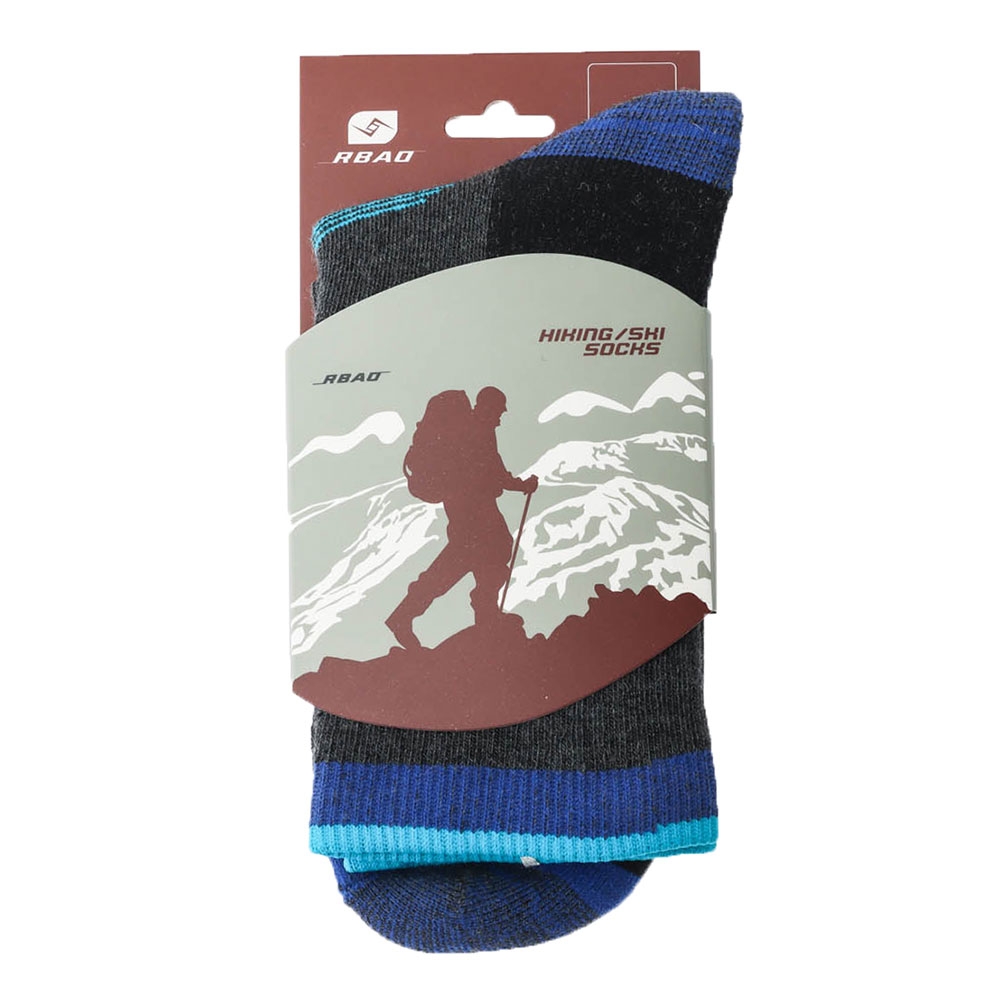 Black Shag Merino Winter Crew Socks