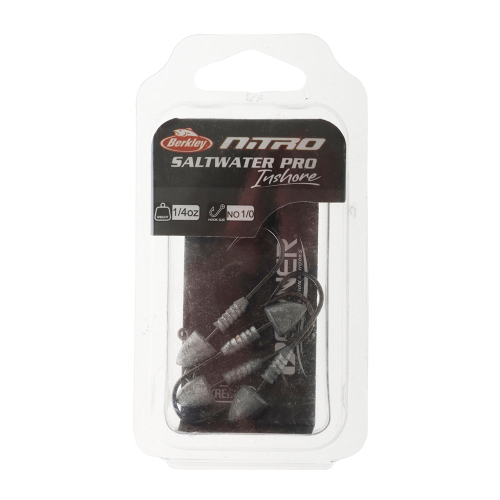 Berkley Nitro Saltwater Pro Inshore Jig Head 1/0 1/4oz Qty 4