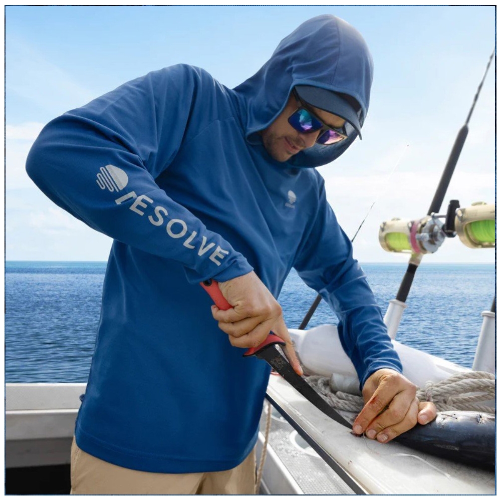 Desolve Helios Quick-Dry UPF 30 Hoodie Bluefin Marine M
