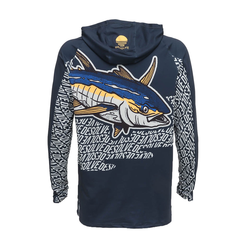 Desolve SolarDry UPF50+ Fishing Hoodie Yellowfin Navy M