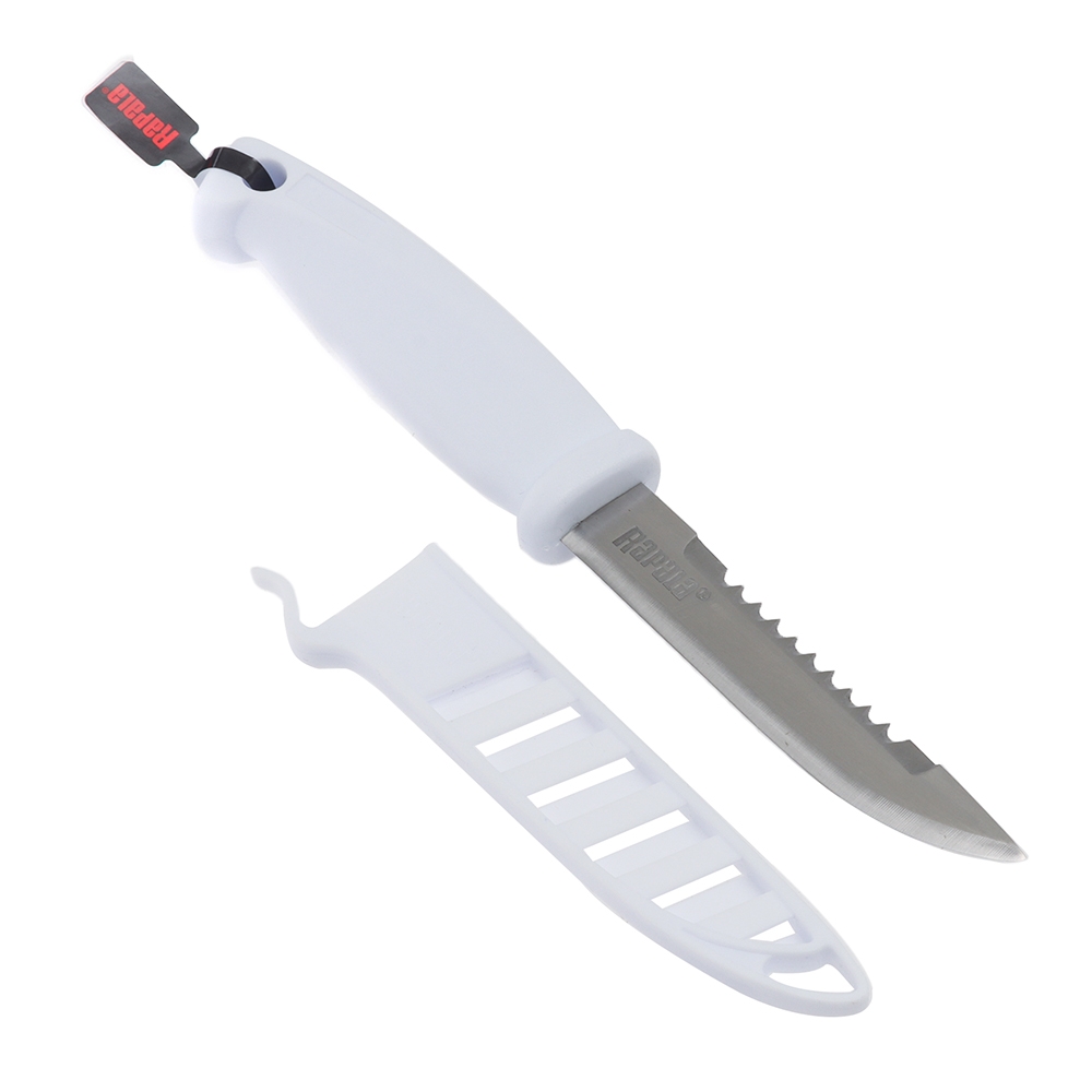 Rapala Bait Knife with White Handle incl Sheath 10cm