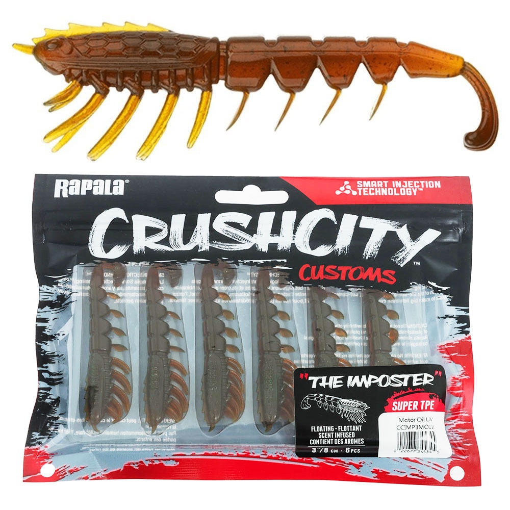 Rapala CrushCity The Imposter Softbait 7.6cm Qty 6 Motor Oil UV
