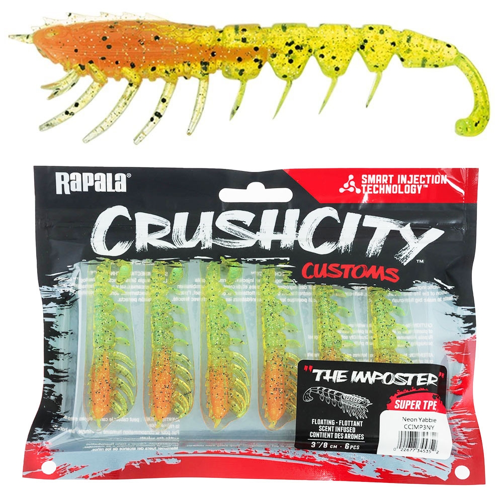 Rapala CrushCity The Imposter Softbait 7.6cm Qty 6 Neon Yabbie