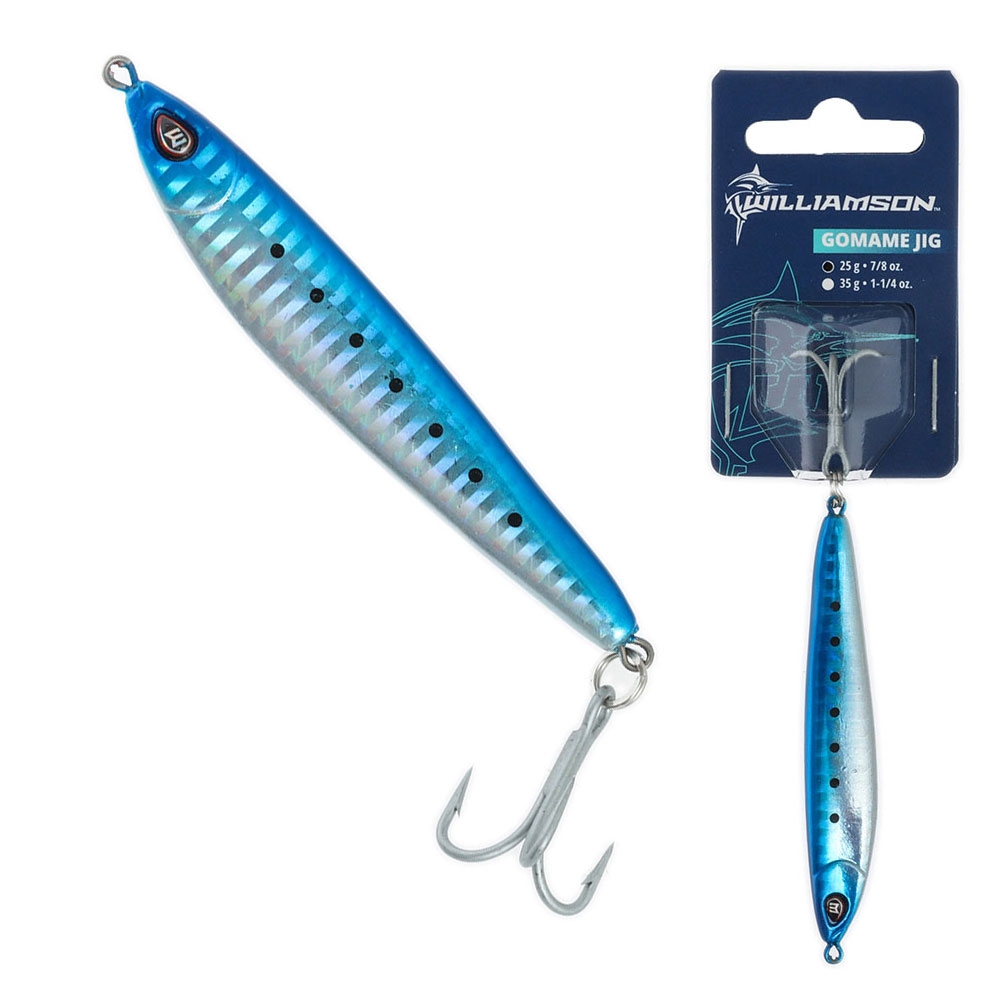 Williamson Gomame Metal Jig 7.6cm 25g Blue Silver
