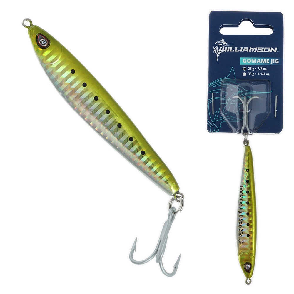 Williamson Gomame Metal Jig 7.6cm 25g Green Sardine
