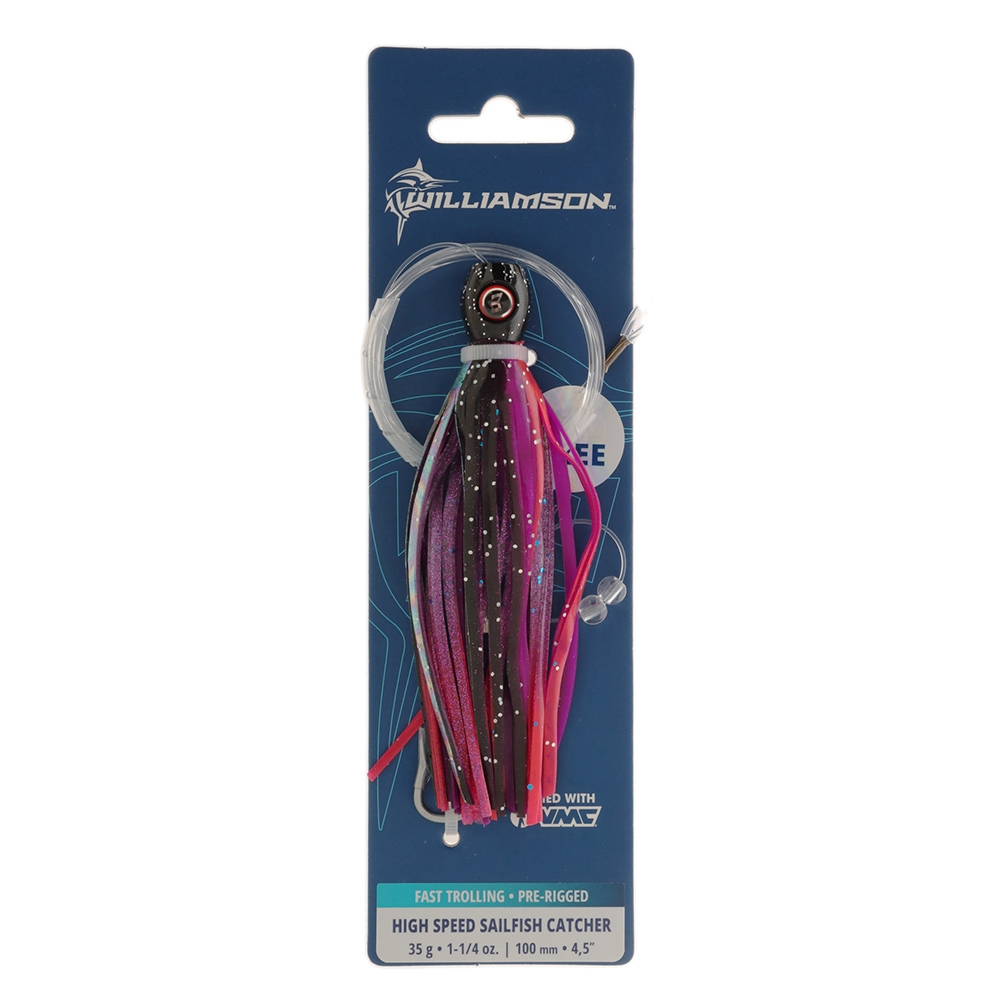 Williamson High Speed Sailfish Catcher Tuna Lure Rigged 4.5in Dark Knight