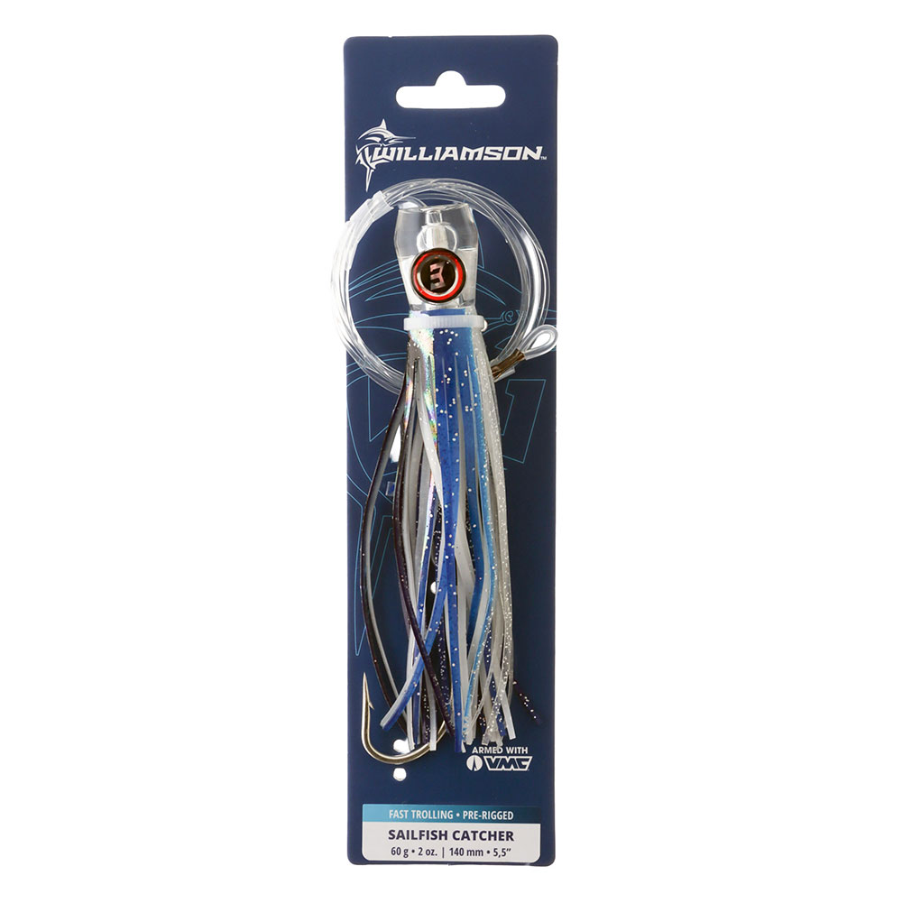 Williamson Sailfish Catcher Trolling Game Lure Rigged 5.5in Skipjack