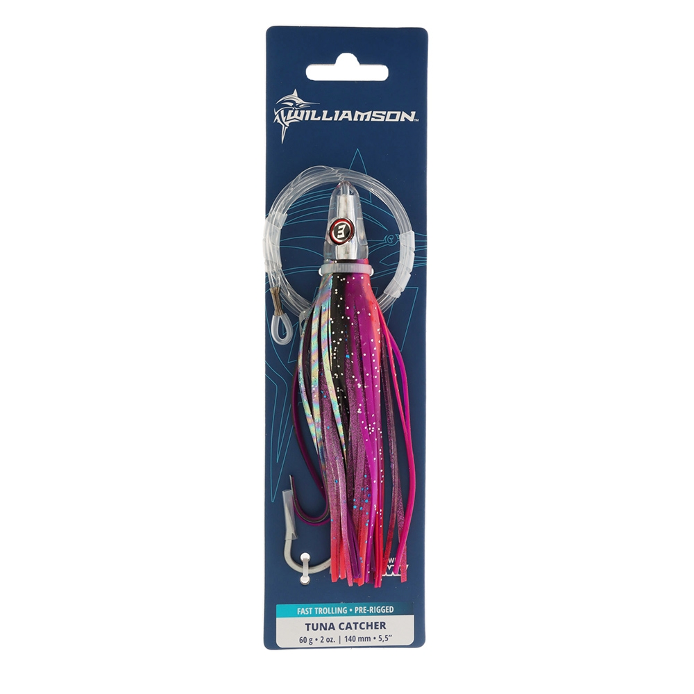 Williamson Tuna Catcher Trolling Lure Rigged 5in Black Knight