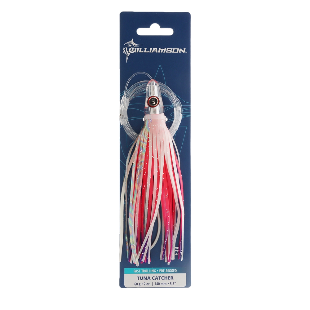 Williamson Tuna Catcher Trolling Lure Rigged 5in Candy Floss
