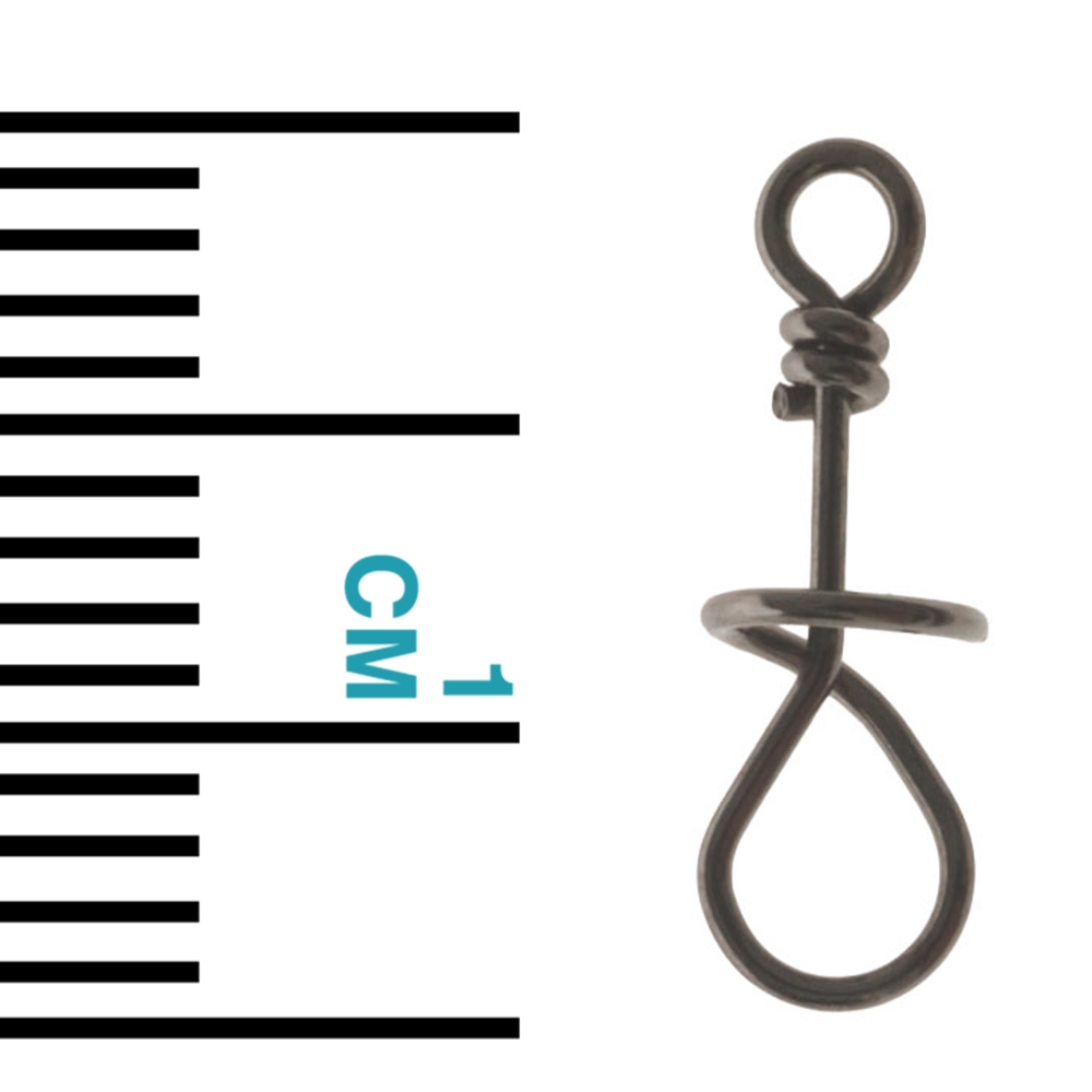 Black Magic Spiral Trout Snap #2 15kg Qty 18