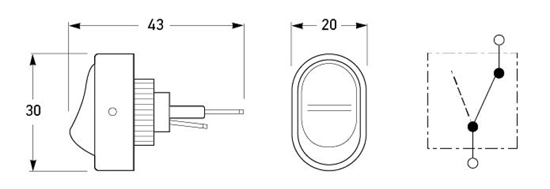 Hella Marine Compact Rocker Switch