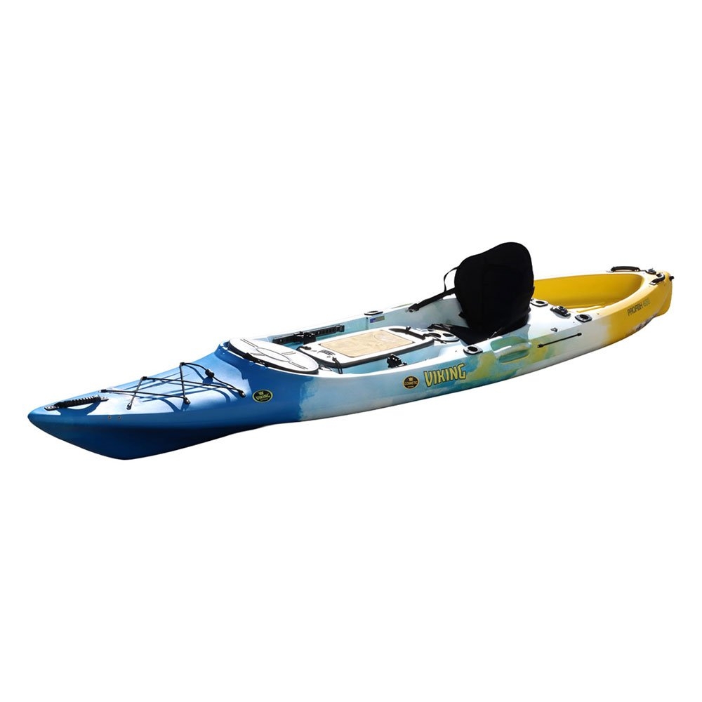 Viking Profish Reload Premium Fishing Kayak with Paddle 4.5m - Manufacturer Seconds Daybreak Blue/White/Yellow