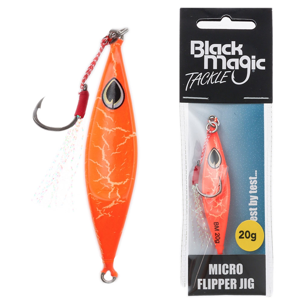 Black Magic Flipper Micro Jig 20g Fiery Tiger