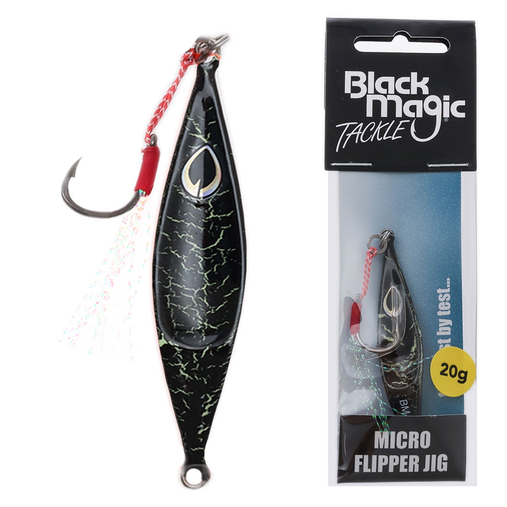 Black Magic Flipper Micro Jig 20g Night Rider