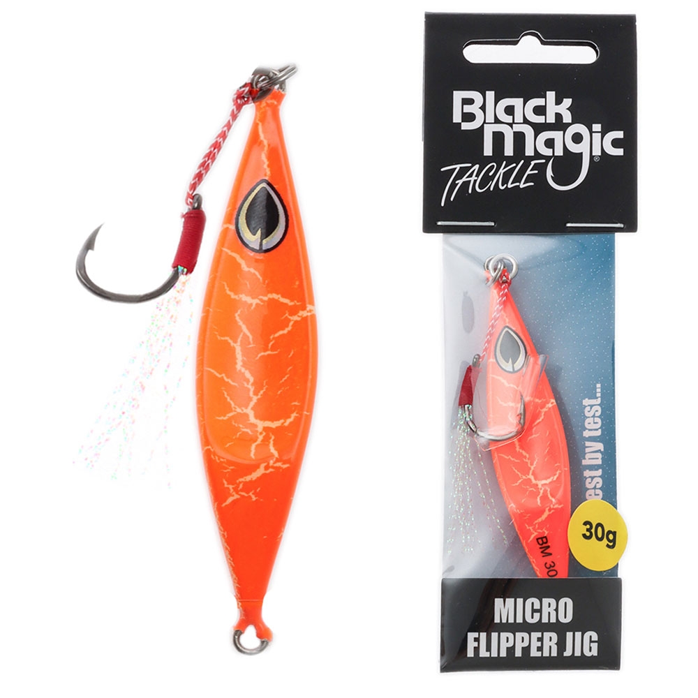 Black Magic Flipper Micro Jig 30g Fiery Tiger