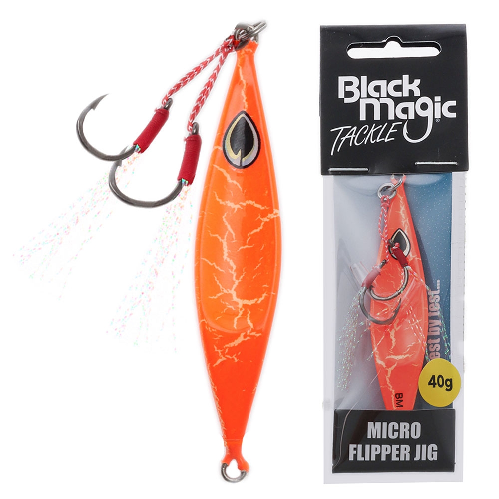 Black Magic Flipper Micro Jig 40g Fiery Tiger