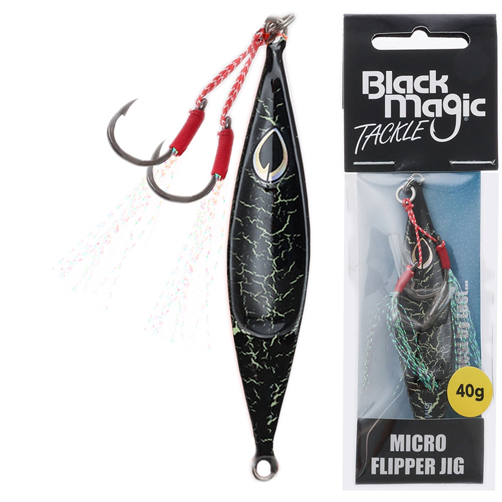 Black Magic Flipper Micro Jig 40g Night Rider