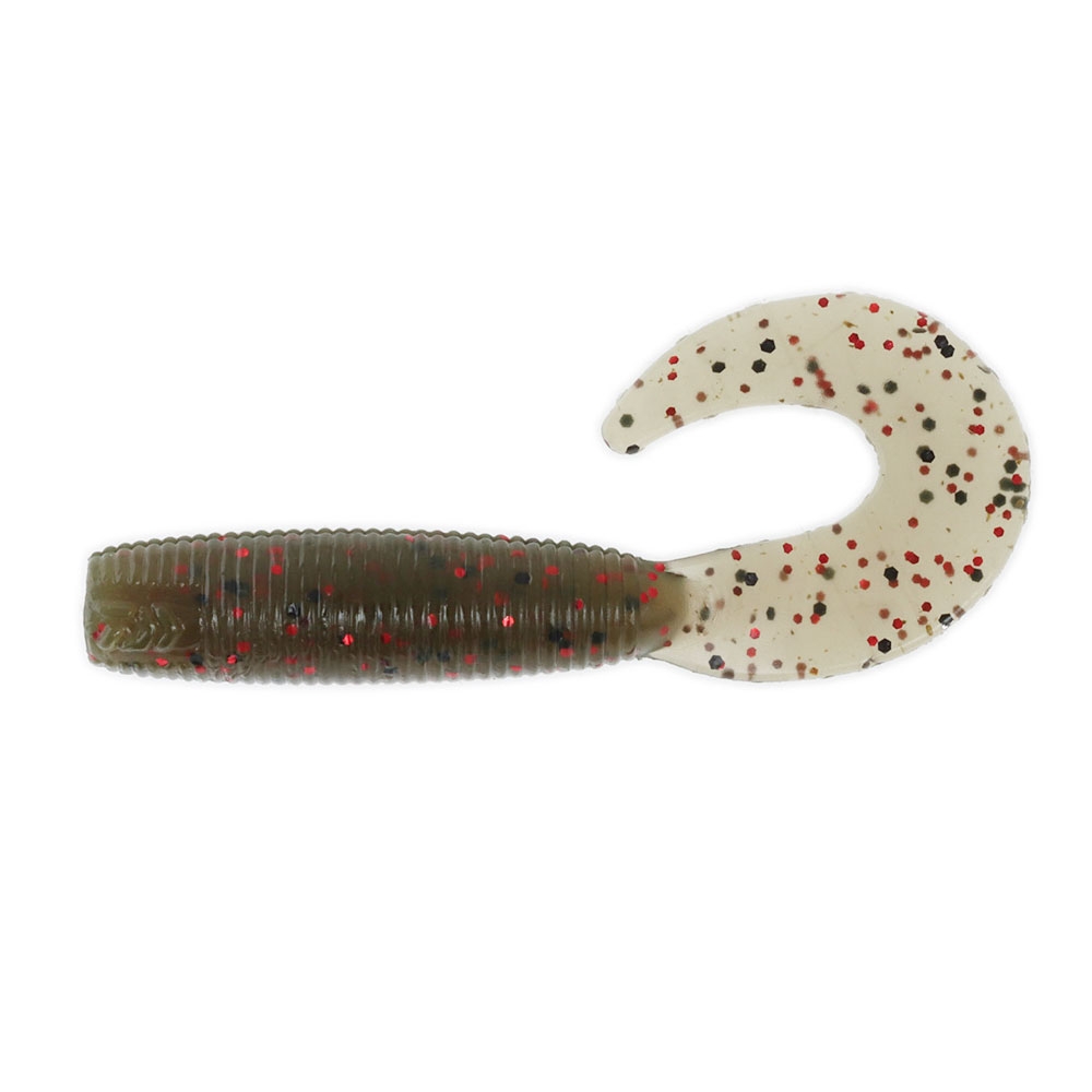 Daiwa BaitJunkie Grub Soft Bait 2.5in/6.4cm Qty 8 Mud Blood