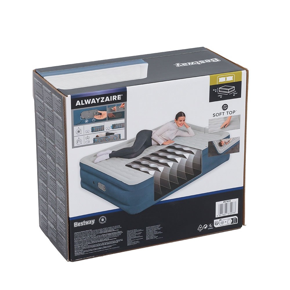 Bestway AlwayzAire Ultra-Fresh Queen Airbed with Built-in Dual Pump
