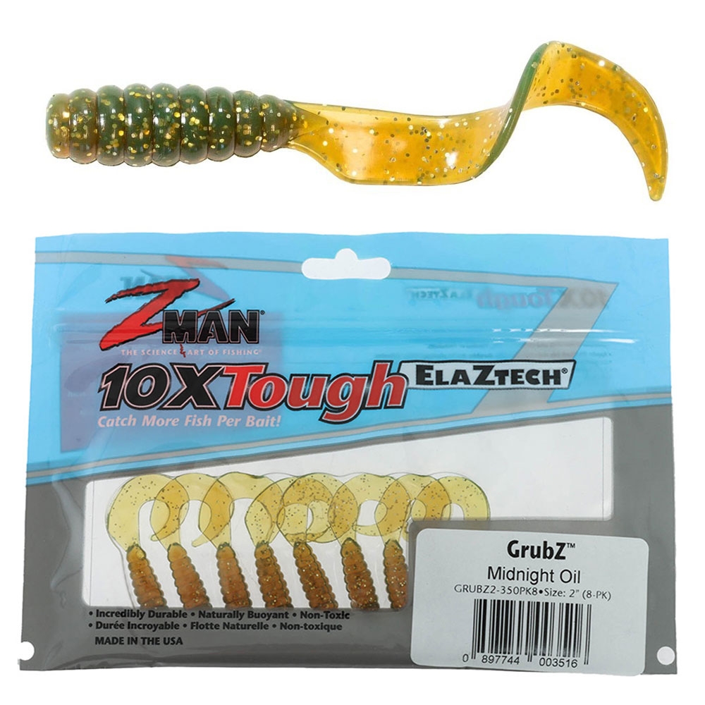 Z-Man GrubZ Micro Soft Bait 2in/5cm Qty 8 Midnight Oil