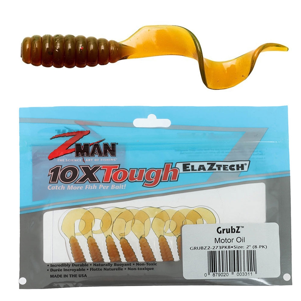 Z-Man GrubZ Micro Soft Bait 2in/5cm Qty 8 Motor Oil