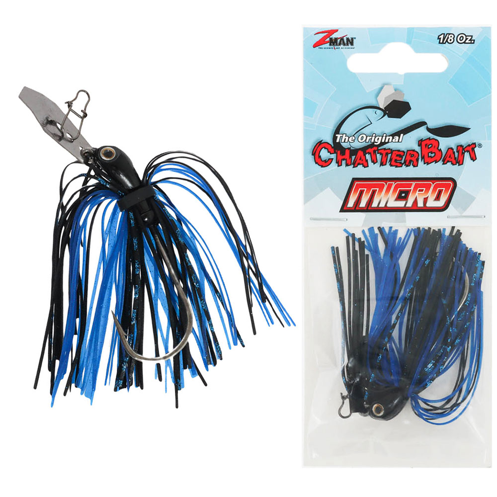 Z-Man Micro ChatterBait Bladed Swim Jig 1/8oz Blue/Black