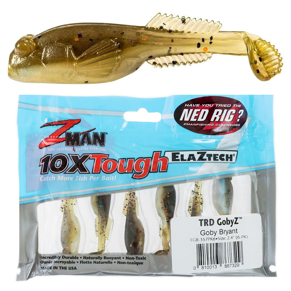Z-Man TRD GobyZ Soft Bait 2.4in / 6cm Qty 6 Goby Bryant