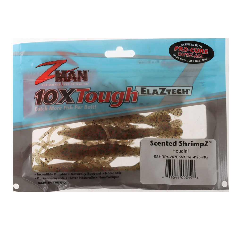 Z-Man Scented ShrimpZ Soft Bait 10cm Houdini Qty 5