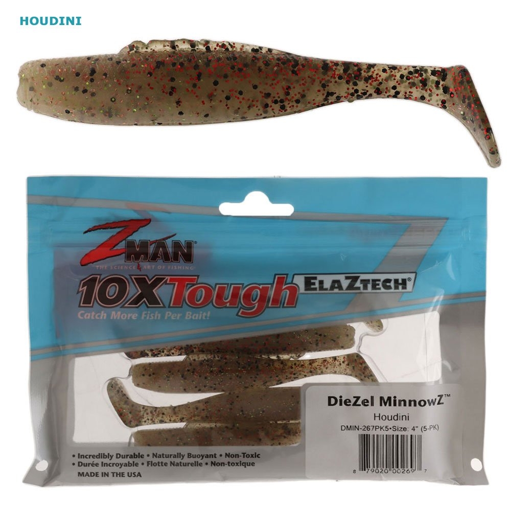 Z-Man DieZel MinnowZ Soft Bait 4in/10cm Qty 5
