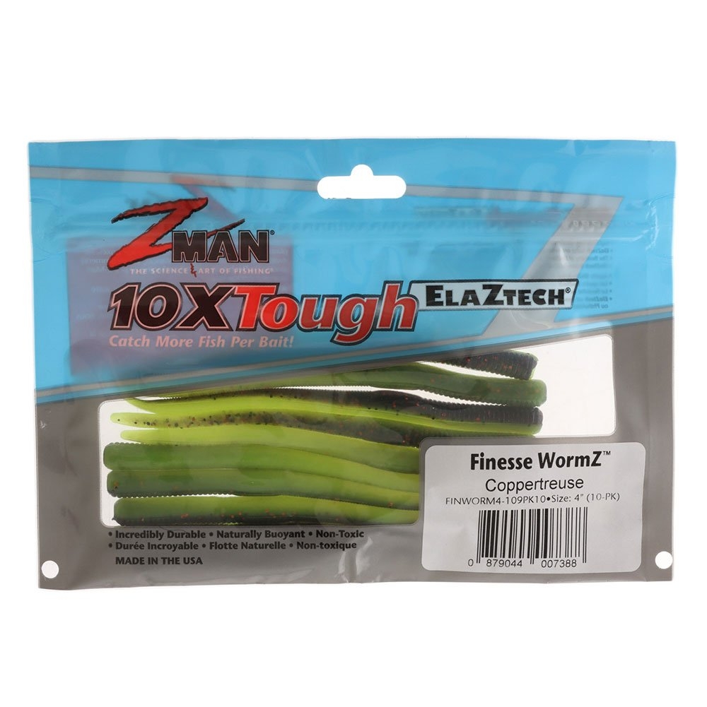 Z-Man Finesse WormZ Soft Bait 10cm Coppertreuse Qty 10 - Packs - Soft ...