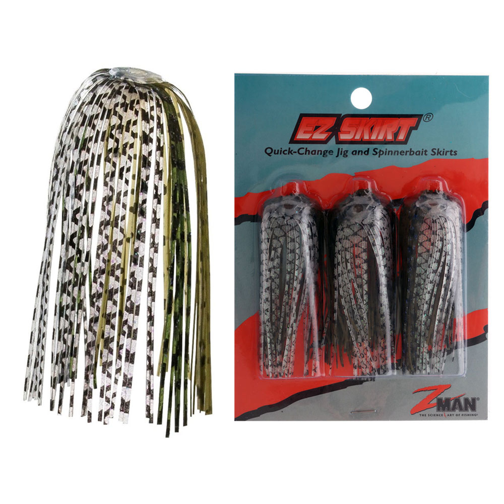Z-Man EZ Skirt Quick-Change Jig and Spinnerbait Skirts 6.9cm Qty 3 Green Pumpkin Shad