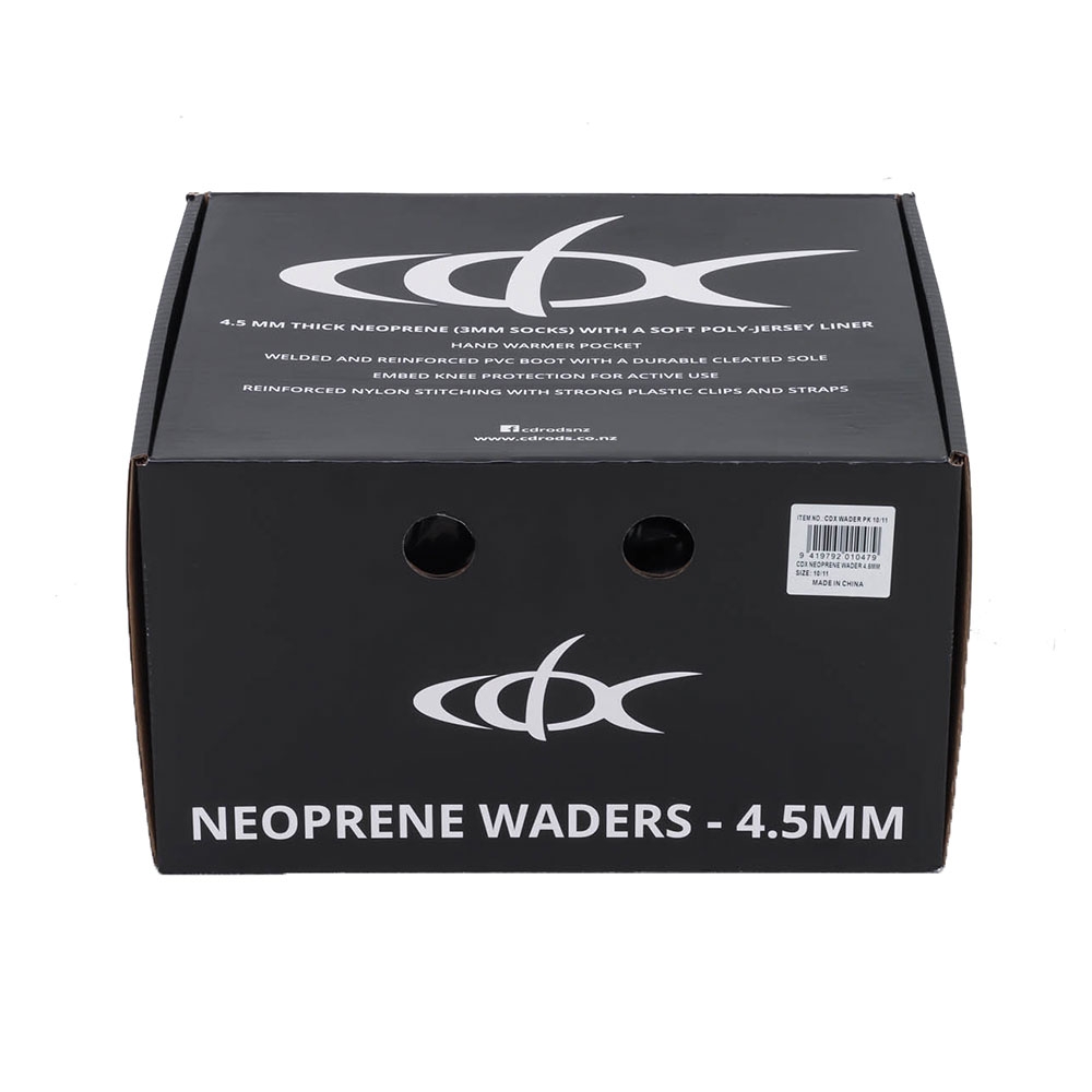 CDX Neoprene Chest Waders with Utility Pocket 4.5mm UK8-9 / US9-10 - Rough packaging 