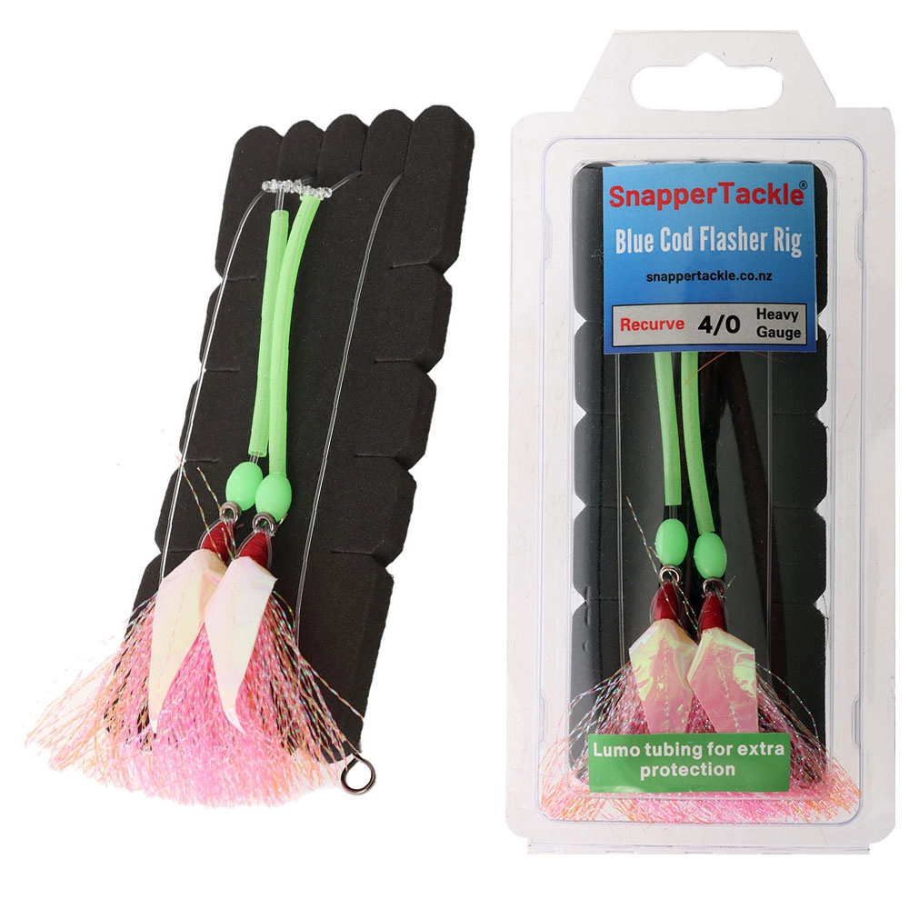 SnapperTackle Flasher Rig with Lumo Tubing Orange/Pink 4/0 - Flasher ...