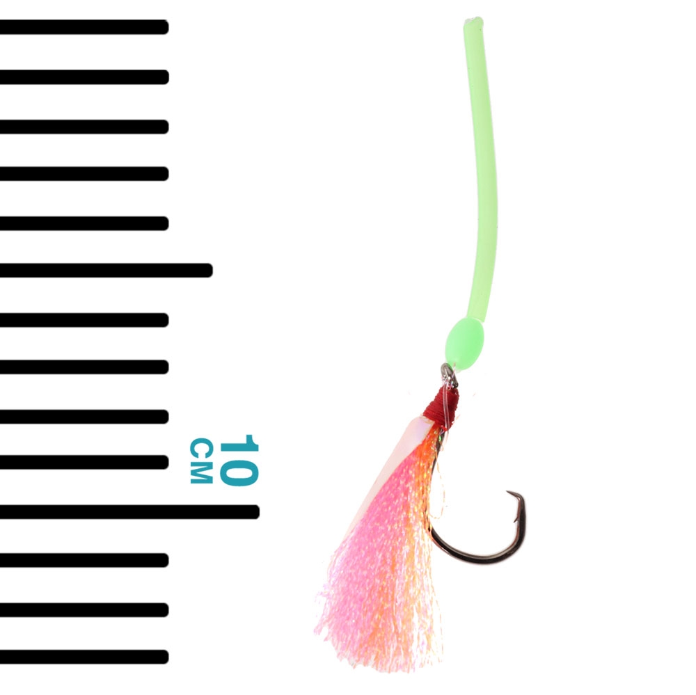 SnapperTackle Flasher Rig with Lumo Tubing Orange/Pink 5/0