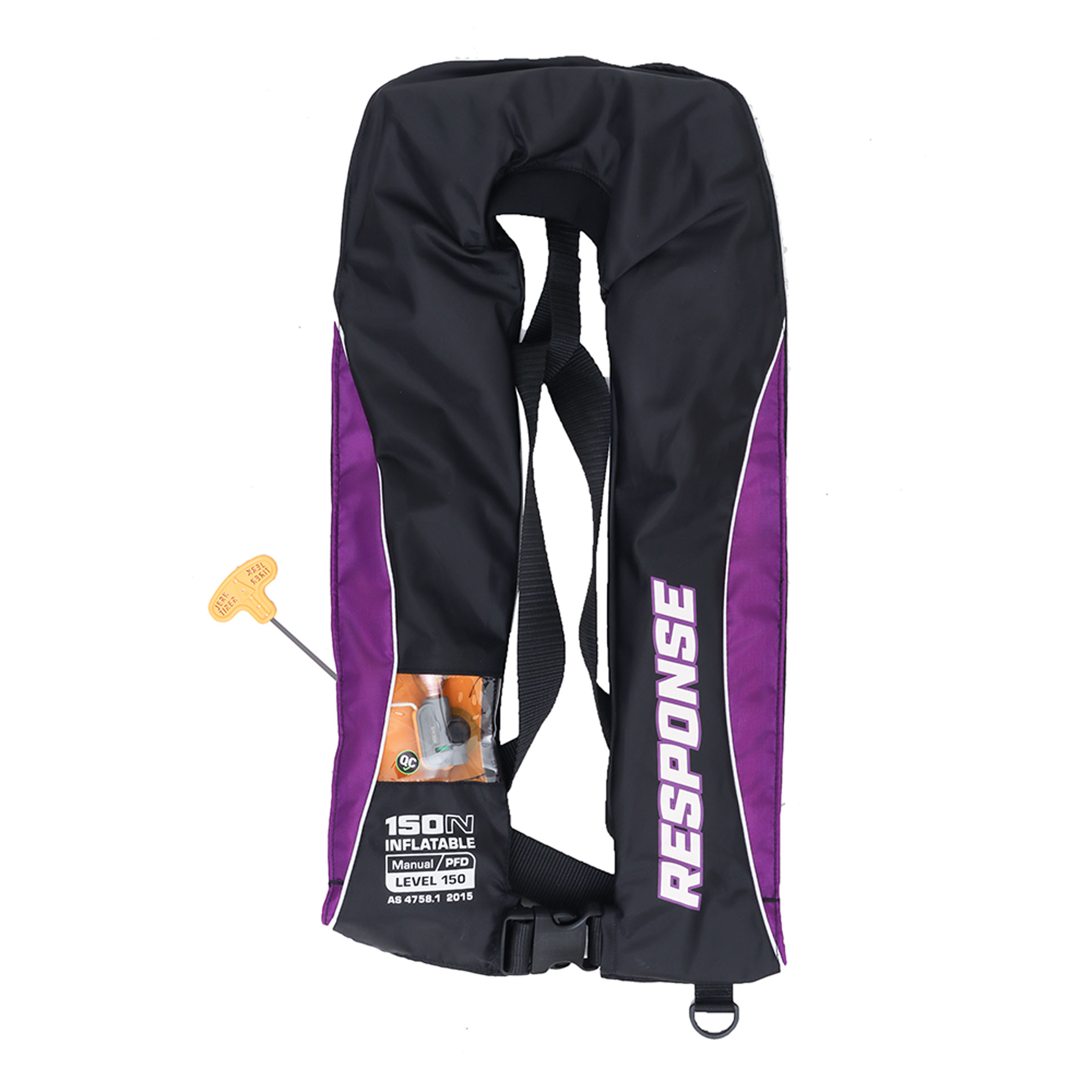 RESPONSE Level 150N Manual Inflatable Life Jacket Black/Purple
