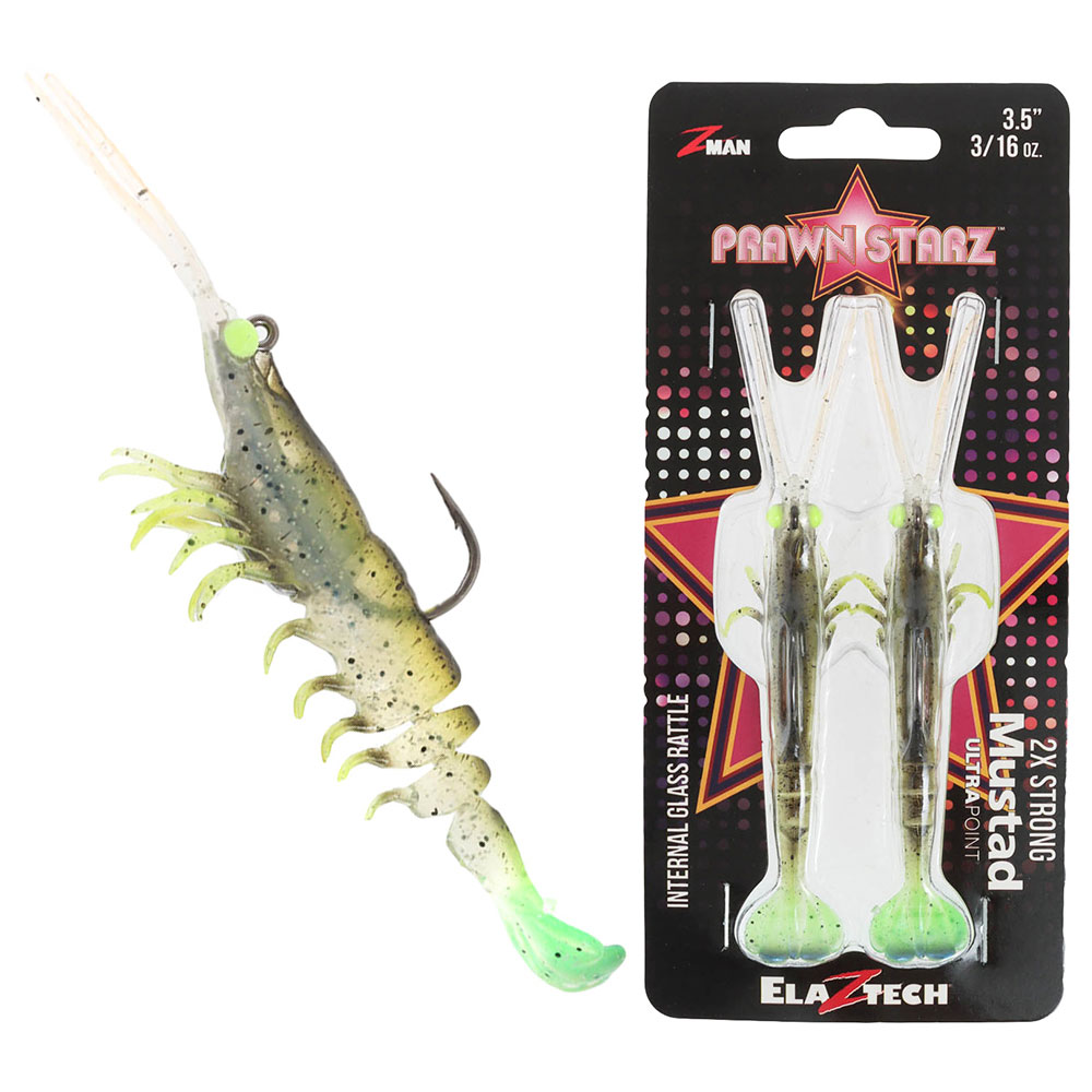 Z-Man PrawnstarZ Shrimp Soft Bait 3.5in Fried Chicken 2-Pack