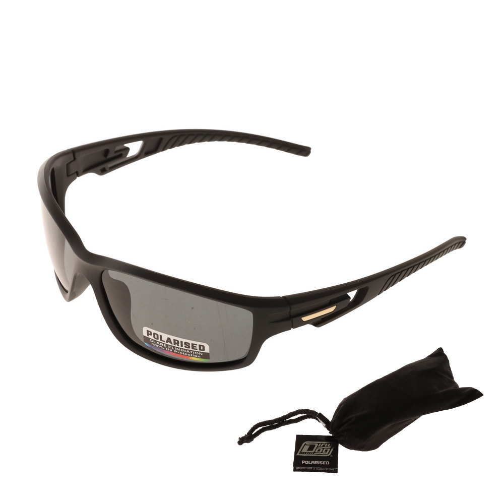 Pacific Polarised Yunfy Sunglasses Satin Black Frame Grey Lens